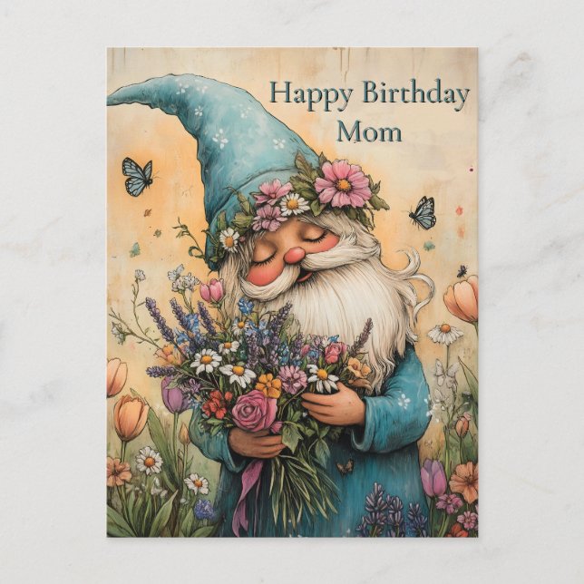 Illustration av anpassadets blommiga hörn helg vykort (Framsida)