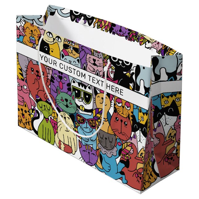 Illustration av anpassningsbar Text Funny Cats (Baksidan Vinklad)