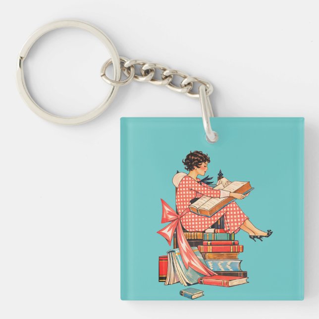 Illustration av antik böckers älskare som läser (Framsidan)