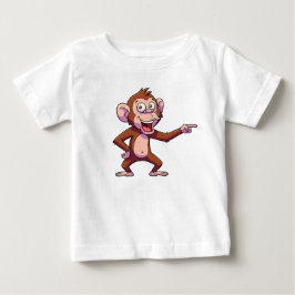 Illustration av apa som pekar t shirt