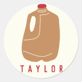 Illustration av äpple-cider-jug runt klistermärke