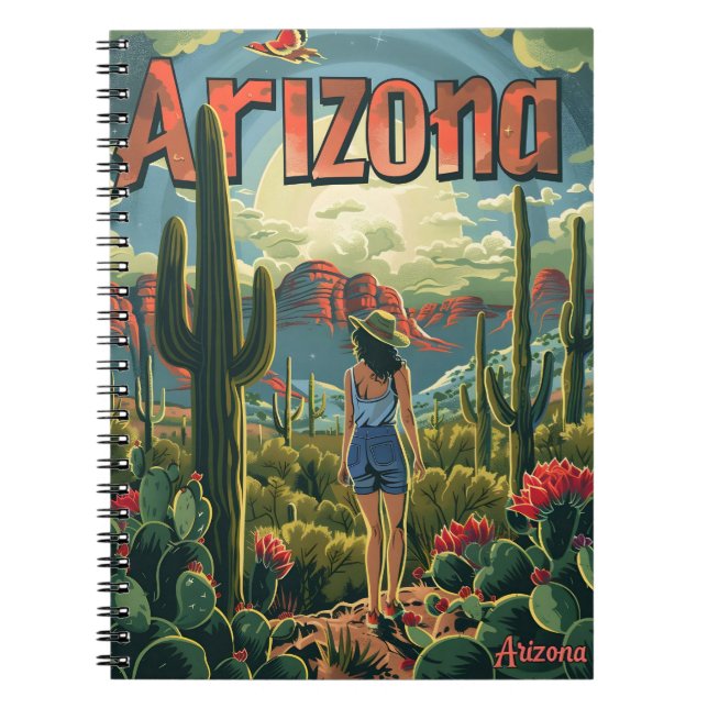 Illustration av Arizona Vintage Anteckningsbok (Framsidan)