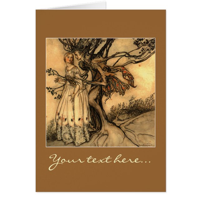 Illustration av Arthur Rackham Hälsningskort (Framsidan)