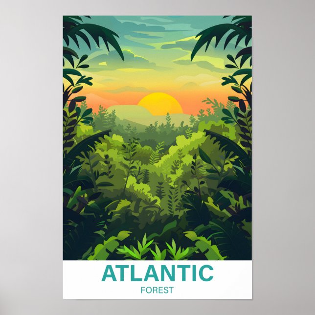 Illustration av atlantisk skog poster (Framsidan)