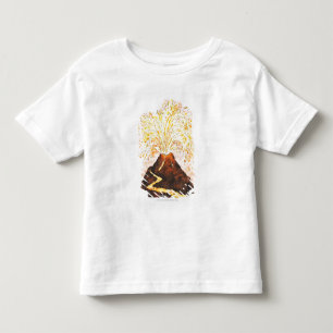 Illustration av att få utbrott för vulkan t shirt
