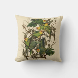 illustration av Audubon Carolina Parrot Bird Kudde