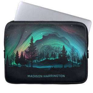 Illustration av Auroran Anpassat namn Laptop Fodral