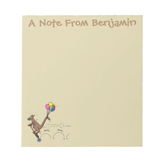 illustration av australisk tecknad humor kangaroo anteckningsblock (Framsida)