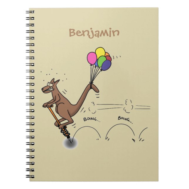 illustration av australisk tecknad humor kangaroo anteckningsbok (Framsidan)