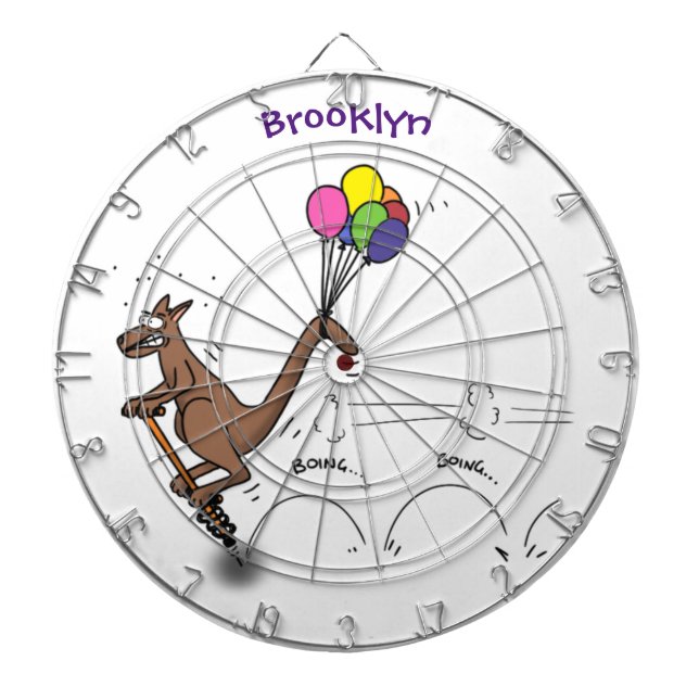 illustration av australisk tecknad humor kangaroo darttavla (Framsidan)