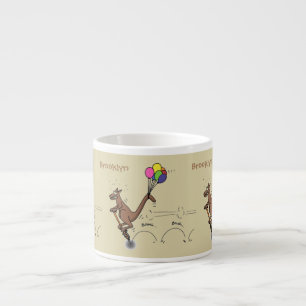 illustration av australisk tecknad humor kangaroo espressomugg