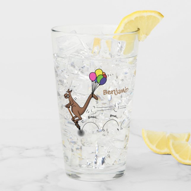 illustration av australisk tecknad humor kangaroo glaskopp (Bakside Is)