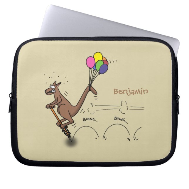 illustration av australisk tecknad humor kangaroo laptop fodral (Framsidan)
