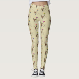 illustration av australisk tecknad humor kangaroo leggings