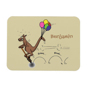 illustration av australisk tecknad humor kangaroo magnet