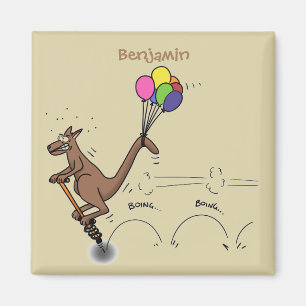 illustration av australisk tecknad humor kangaroo magnet