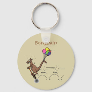 illustration av australisk tecknad humor kangaroo nyckelring