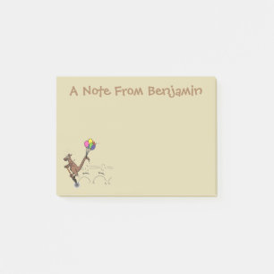 illustration av australisk tecknad humor kangaroo post-it block