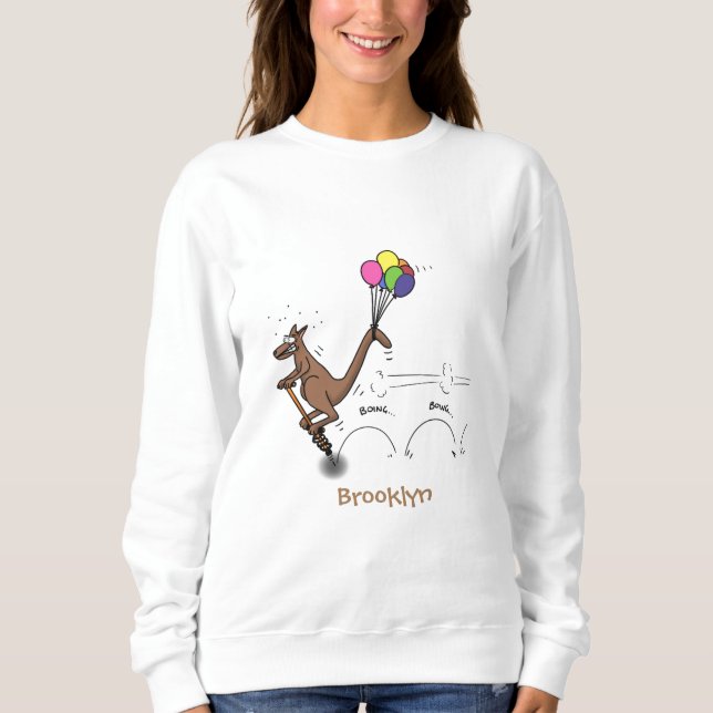 illustration av australisk tecknad humor kangaroo t shirt (Framsida)