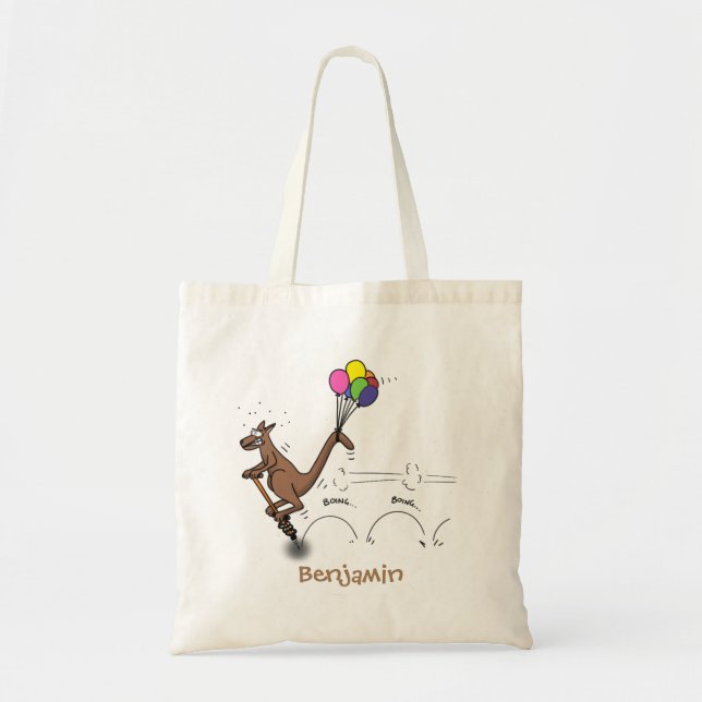 illustration av australisk tecknad humor kangaroo tygkasse (Framsidan)