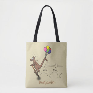 illustration av australisk tecknad humor kangaroo tygkasse
