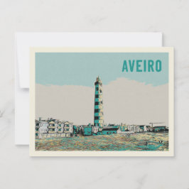 Illustration av Aveiro-lagunens fyr Vykort