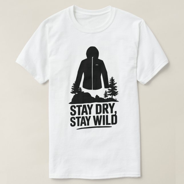 Illustration av Äventyr-regnet utanför Jacka T Shirt (Design framsida)