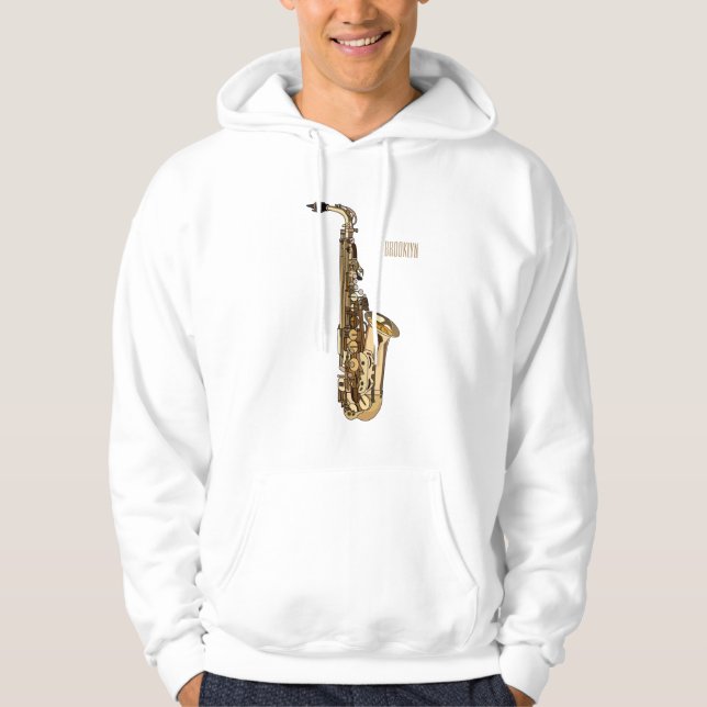 illustration av axofontecknaden hoodie (Framsida)