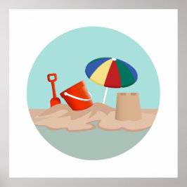 Illustration av bågscen för hakar och spade cirkel poster