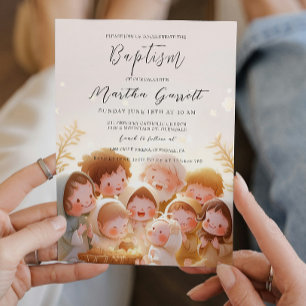 Illustration av barn- och familjebarn inbjudningar