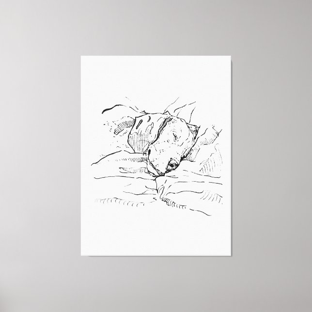 Illustration av Beagle-älskare  Canvastryck (Framsida)