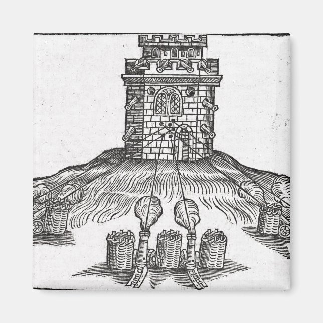 Illustration av belägringskrig magnet (Framsidan)