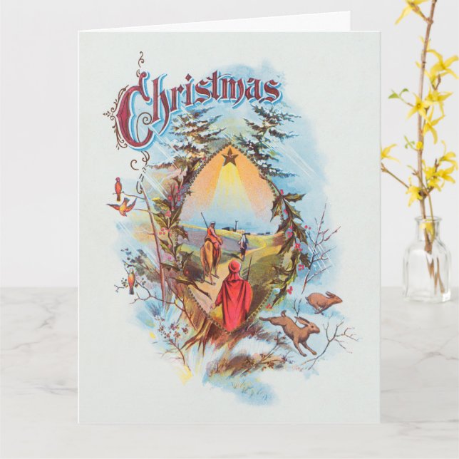 Illustration av Bibliska Magi-Helgdag Kort (Gul blomma)