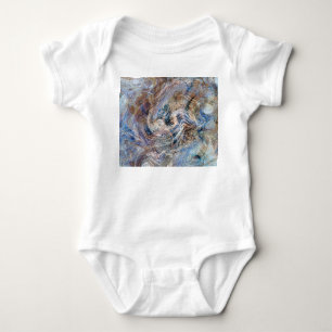 Illustration av blå Grått Fluid Marbling T Shirt