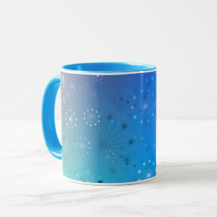Illustration av Blå himmel-stjärnor Mugg