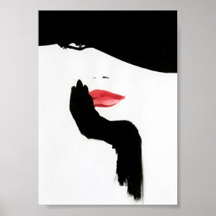 Illustration av Black Hat Retro Vintage Mode Poster