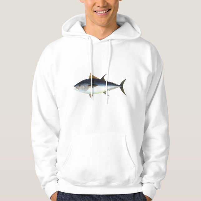 illustration av blåfenad tonfisk hoodie (Framsida)