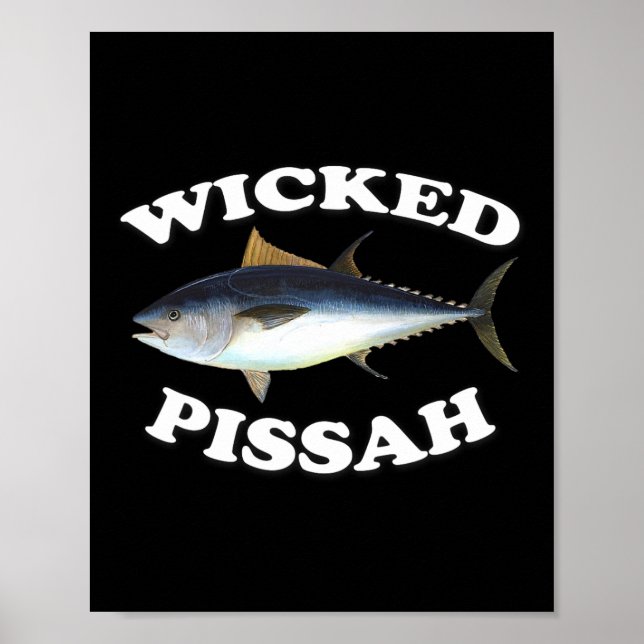 Illustration av blåfenad tonfisk med Wicked Pissah Poster (Framsidan)