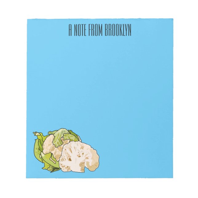 illustration av blomkålens tecknad anteckningsblock (Framsida)