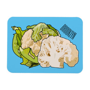 illustration av blomkålens tecknad magnet