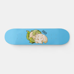 illustration av blomkålens tecknad mini skateboard bräda 18,5 cm