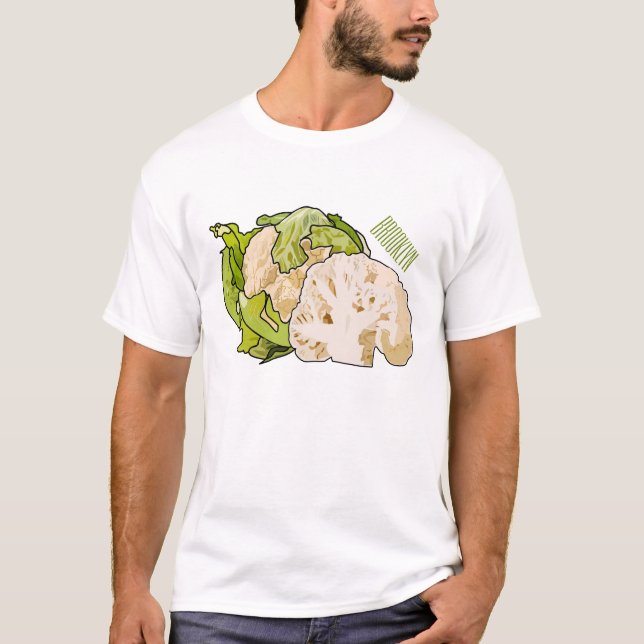illustration av blomkålens tecknad t shirt (Framsida)