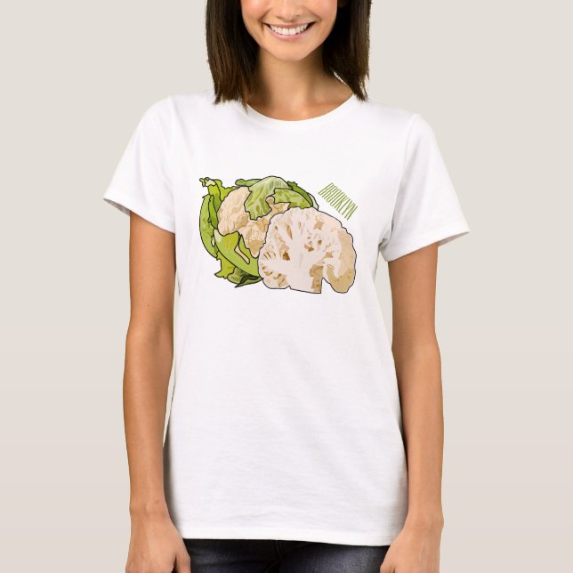 illustration av blomkålens tecknad t shirt (Framsida)