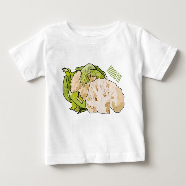 illustration av blomkålens tecknad t shirt (Framsida)