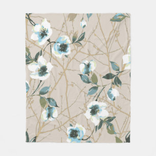 illustration av blommans mönster, patt fleecefilt