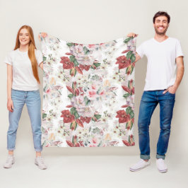 illustration av blommigten för orkidéer och lyxlyx fleecefilt