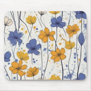 illustration av blommigten, jokerblommor av abstra musmatta