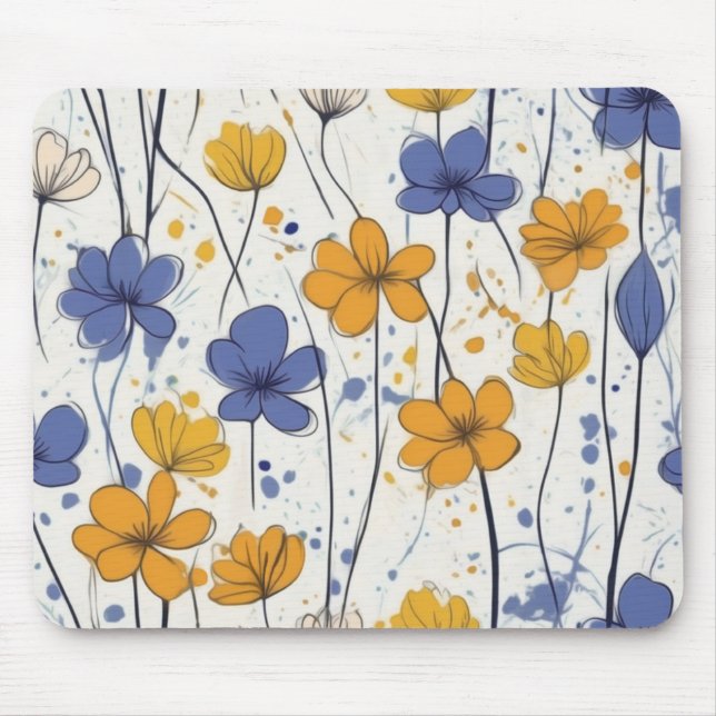 illustration av blommigten, jokerblommor av abstra musmatta (Framsidan)