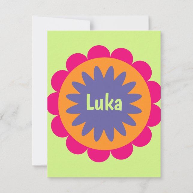 illustration av blommigten orange och rosa (Framsida)