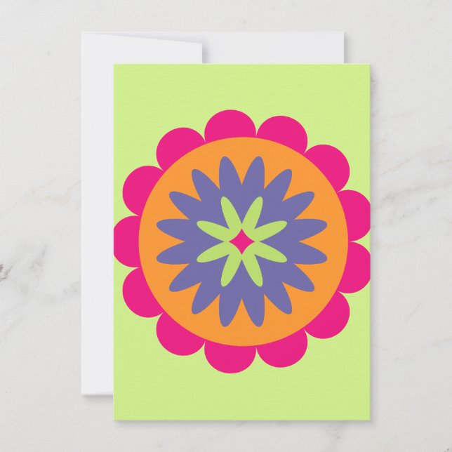 illustration av blommigten orange och rosa (Framsida)
